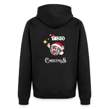 Fun Disco Christmas | XMAS - Veste à capuche bio Premium Unisexe - noir - Dos - Nico (187cm)