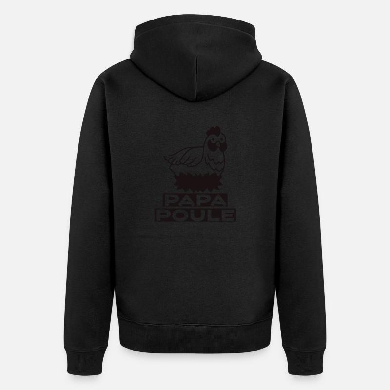 Meilleur Papa poule - Veste à capuche bio Premium Unisexe - noir