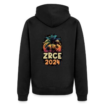 Zrce 2024 Urlaub Spruch - Unisex Premium Bio Zip Hoodie - Schwarz - Hinten - Nico (187cm)