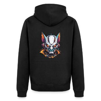 Robot Animal / AI / Mechanized Animals / Comic - Unisex Premium Organic Zip Hoodie - black - Back - Nico (187cm)