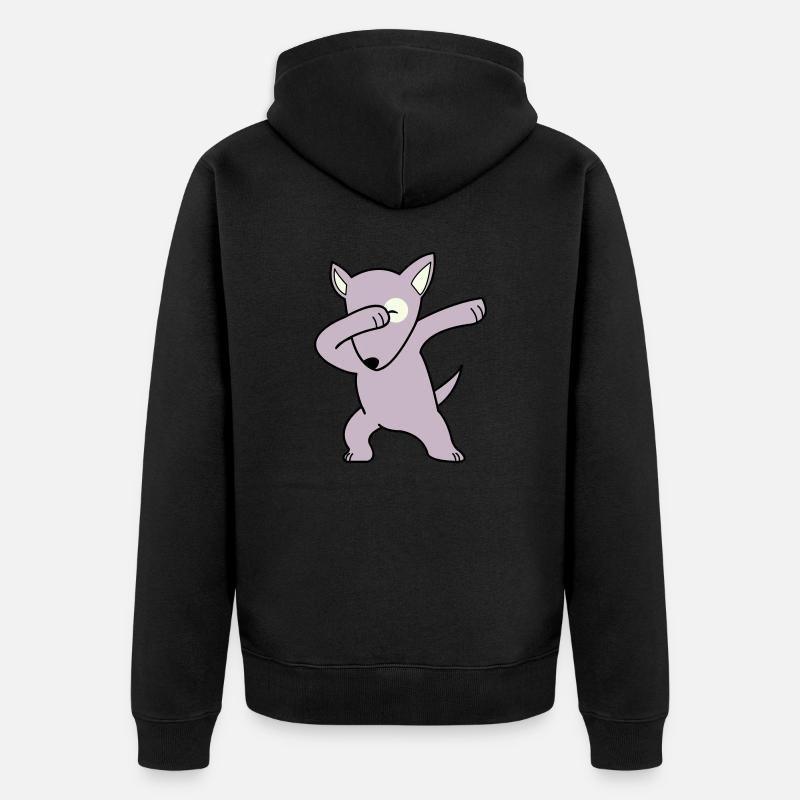 Tamponnage pour chien 02 - Veste à capuche bio Premium Unisexe - noir