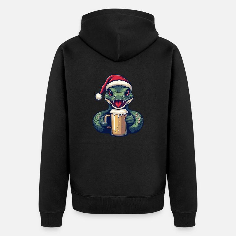 Bière de Noël Snake Cobra - Veste à capuche bio Premium Unisexe - noir