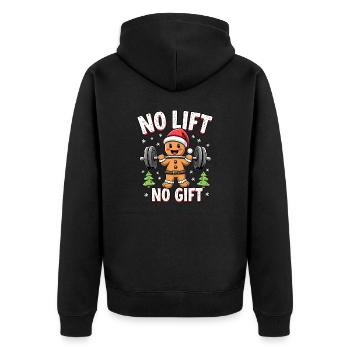Pas d’ascenseur pas de cadeau Bodybuilder Pain d’épice Homme Gym - Veste à capuche bio Premium Unisexe - noir - Dos - Nico (187cm)