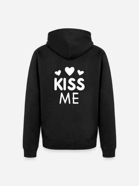 Embrasse-moi - Veste à capuche bio Premium Unisexe - noir