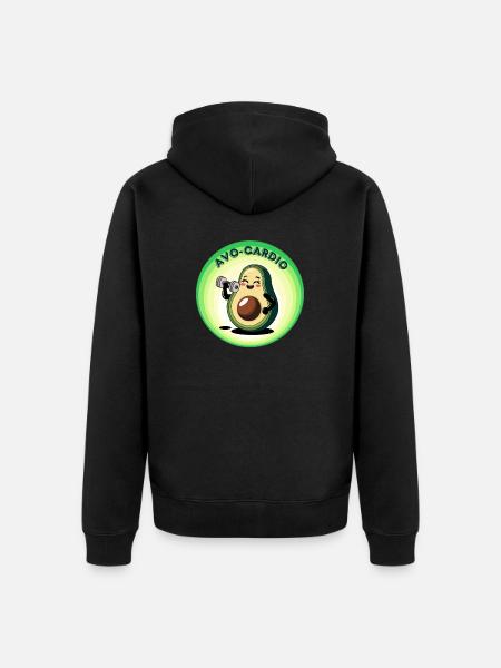 Avo-Cardio - Avocado enthusiasts - Unisex Premium Organic Zip Hoodie - black
