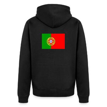 Drapeau du Portugal - Veste à capuche bio Premium Unisexe - noir - Dos - Nico (187cm)