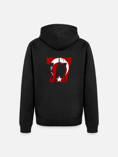 77 Yalova style utilisé - Veste à capuche bio Premium Unisexe - noir