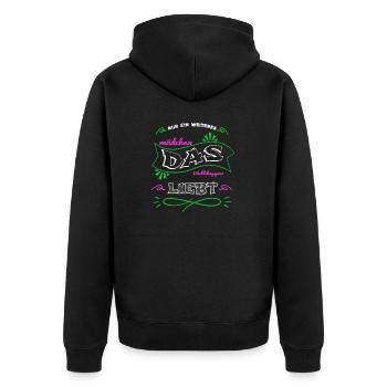 cadeau anniversaire humour cadeau idée cool - Veste à capuche bio Premium Unisexe - noir - Dos - Nico (187cm)
