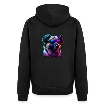 Anatolian Shepherd Dog Dogs Anatolian Shepherd - Unisex Premium Organic Zip Hoodie - black - Back - Nico (187cm)
