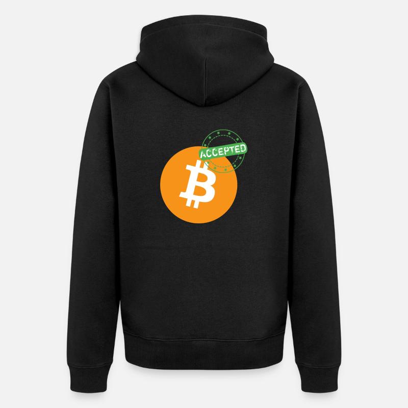 Bitcoin accepté - Veste à capuche bio Premium Unisexe - noir