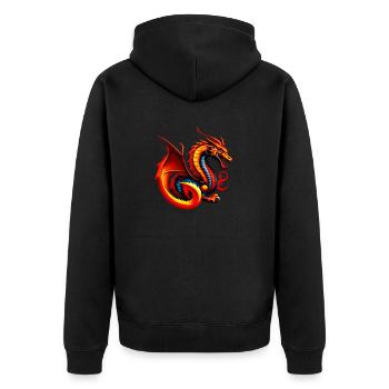 Dragon - Veste à capuche bio Premium Unisexe - noir - Dos - Nico (187cm)