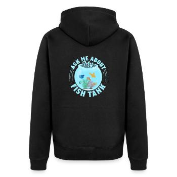Posez-moi des questions sur mon aquarium Fish Tank Keeping Aquarium ow - Veste à capuche bio Premium Unisexe - noir - Dos - Nico (187cm)