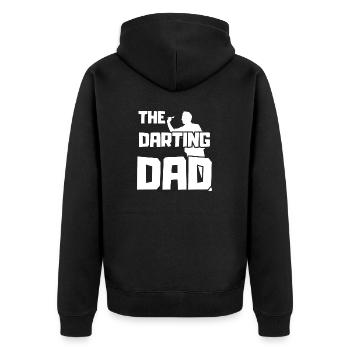 Le papa joueur de fléchettes de papa la fête des pères - Veste à capuche bio Premium Unisexe - noir - Dos - Nico (187cm)