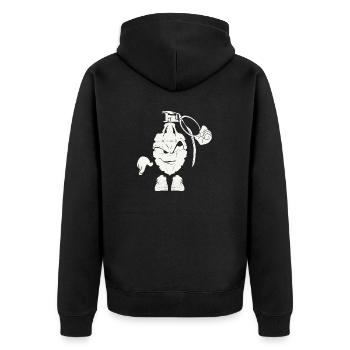 ' Design Grenade blanc - Veste à capuche bio Premium Unisexe - noir - Dos - Nico (187cm)