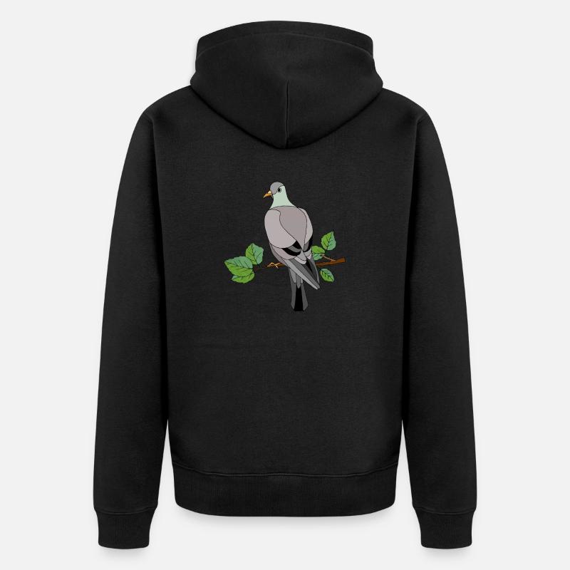 Vogel - Unisex Premium Bio Zip Hoodie - Schwarz