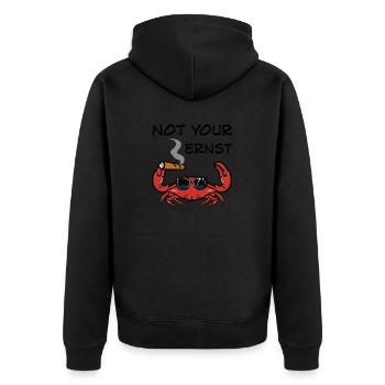 Pas votre ernst crab cancer drôle - Veste à capuche bio Premium Unisexe - noir - Dos - Nico (187cm)