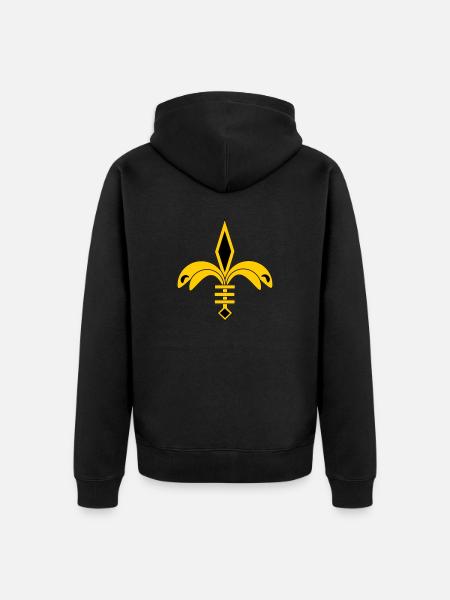 French lily - Unisex Premium Organic Zip Hoodie - black
