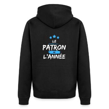 LE PATRON DE L'ANNÉE ! - Veste à capuche bio Premium Unisexe - noir - Dos - Nico (187cm)
