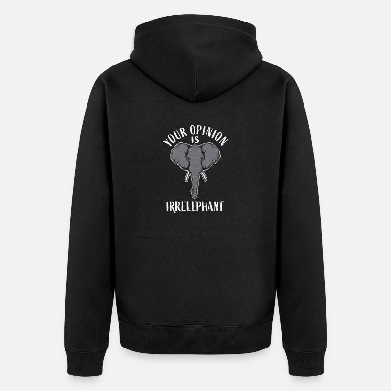 Votre avis est Irrelephant - Veste à capuche bio Premium Unisexe - noir