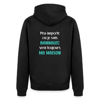 Bannalec ma maison - Veste à capuche bio Premium Unisexe - noir - Dos - Nico (187cm)