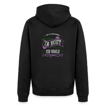 hundefreund spruch geschenk windhund welpe - Unisex Premium Bio Zip Hoodie - Schwarz - Hinten - Nico (187cm)