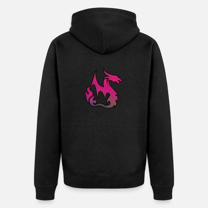 Dragon Rose - Veste à capuche bio Premium Unisexe - noir