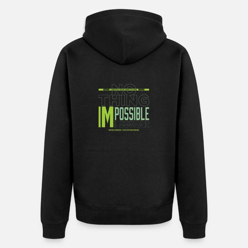 RIEN D’IMPOSSIBLE - Veste à capuche bio Premium Unisexe - noir