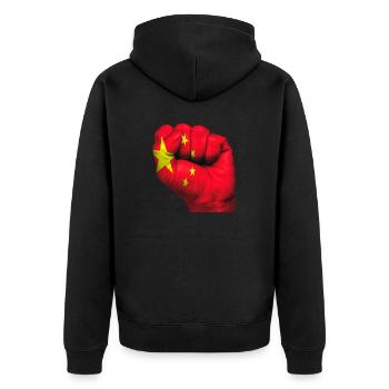 Fist Chine - Veste à capuche bio Premium Unisexe - noir - Dos - Nico (187cm)