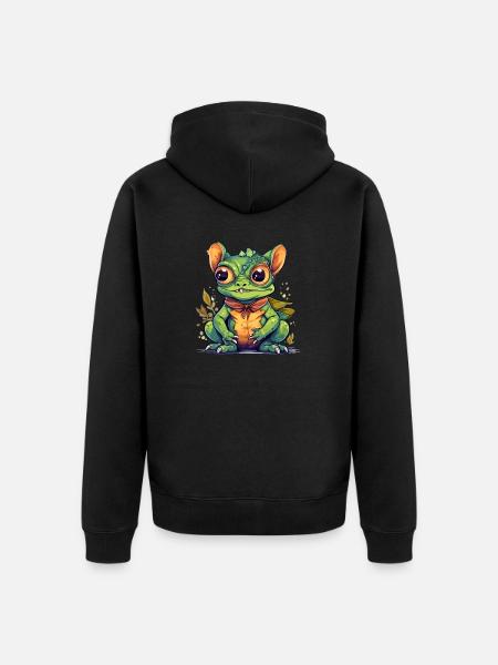 Greno the streum - Unisex Premium Organic Zip Hoodie - black