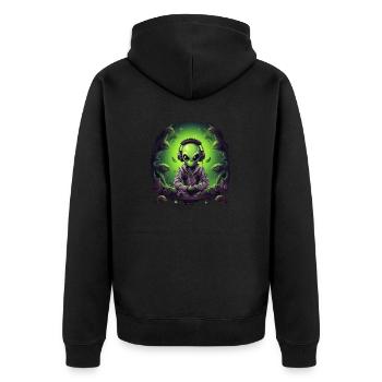Cadeau extraterrestre Gamer Gamer, Créature extraterrestre - Veste à capuche bio Premium Unisexe - noir - Dos - Nico (187cm)
