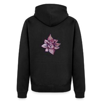 fleur de lotus - Veste à capuche bio Premium Unisexe - noir - Dos - Nico (187cm)