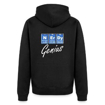 Nerd et génial. Geek. Gamer. - Veste à capuche bio Premium Unisexe - noir - Dos - Nico (187cm)