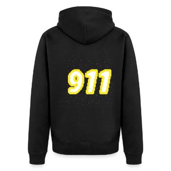 Pompiers - Veste à capuche bio Premium Unisexe - noir - Dos - Nico (187cm)