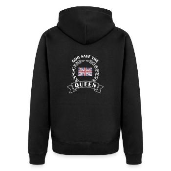 Dieu sauve la Reine II - Veste à capuche bio Premium Unisexe - noir - Dos - Nico (187cm)
