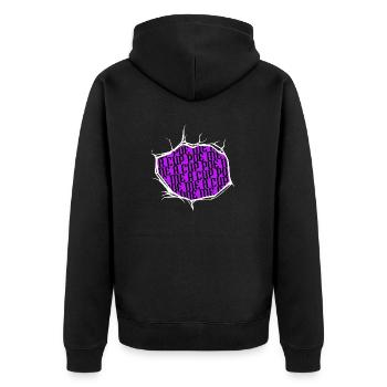 livre dragon cite happy art féminin - Veste à capuche bio Premium Unisexe - noir - Dos - Nico (187cm)