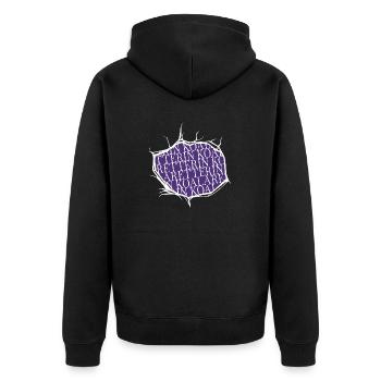 dog grausamkeit niedlich naturschutz geburtstag - Unisex Premium Bio Zip Hoodie - Schwarz - Hinten - Nico (187cm)