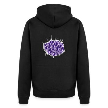 geschenkidee koala cartoon australisch dobermann - Unisex Premium Bio Zip Hoodie - Schwarz - Hinten - Nico (187cm)