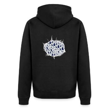dinosaur beach holiday awkward christmas vacation - Unisex Premium Bio Zip Hoodie - Schwarz - Hinten - Nico (187cm)