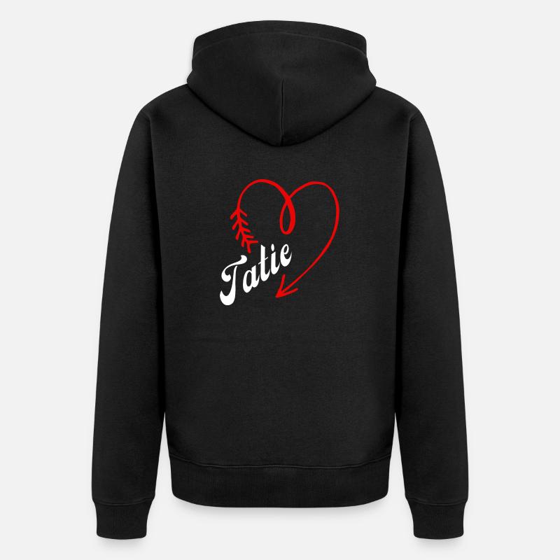 tatie cœur - Veste à capuche bio Premium Unisexe - noir