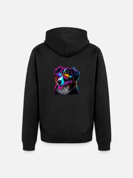 Australian Shepherd Dogs Australian Shepherds - Unisex Premium Organic Zip Hoodie - black