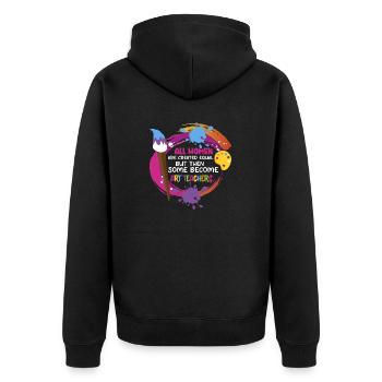 Ensuite, certains deviennent professeurs d’art Professeur d’éducation - Veste à capuche bio Premium Unisexe - noir - Dos - Nico (187cm)