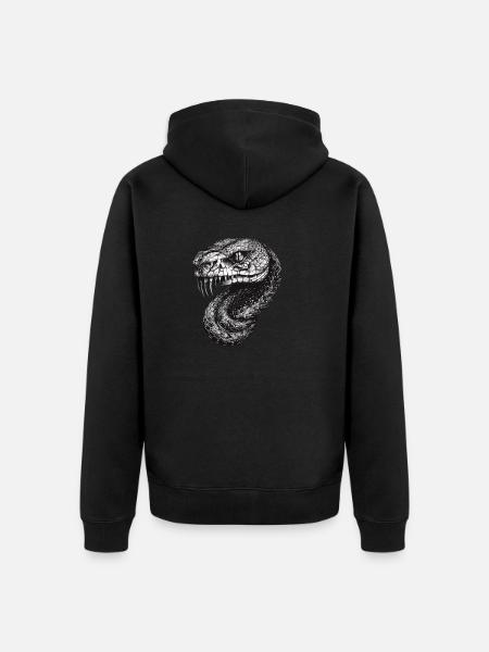 Snake - Unisex Premium Bio Zip Hoodie - Schwarz