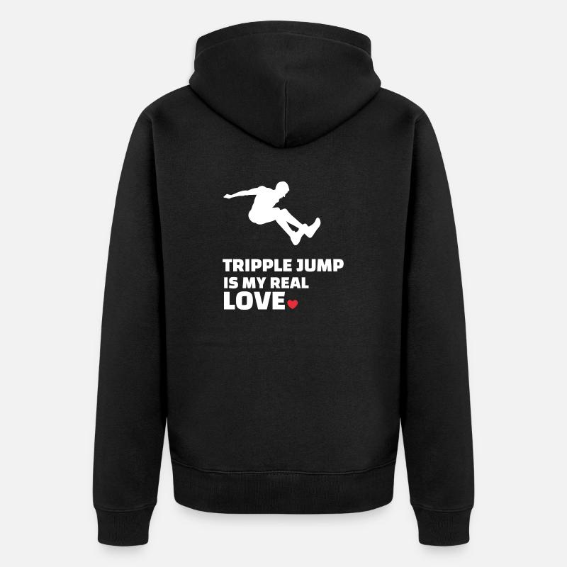 J’adore le triple saut - Veste à capuche bio Premium Unisexe - noir