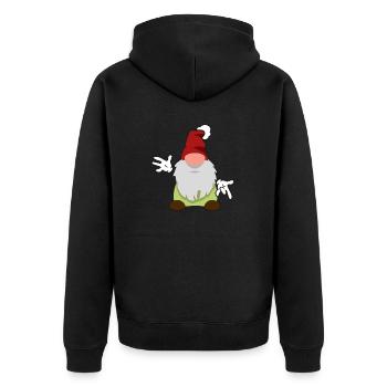 deuxième gnome de Noël - Veste à capuche bio Premium Unisexe - noir - Dos - Nico (187cm)