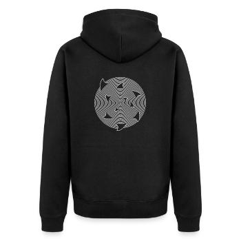 Shark tanks - Unisex Premium Organic Zip Hoodie - black - Back - Nico (187cm)