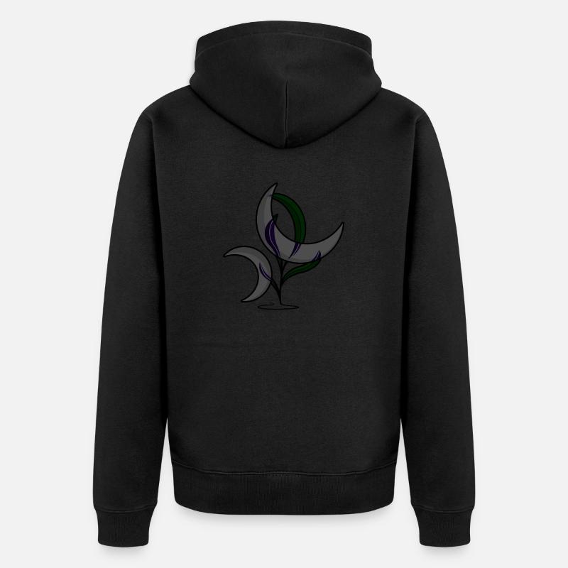 Fleur de lune - Veste à capuche bio Premium Unisexe - noir