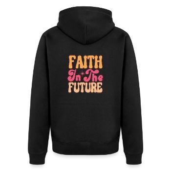 FAITH IN THE FUTURE BEST 2023 QUOTES - Veste à capuche bio Premium Unisexe - noir - Dos - Nico (187cm)