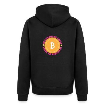 Dans Bitcoin We Trust - Veste à capuche bio Premium Unisexe - noir - Dos - Nico (187cm)