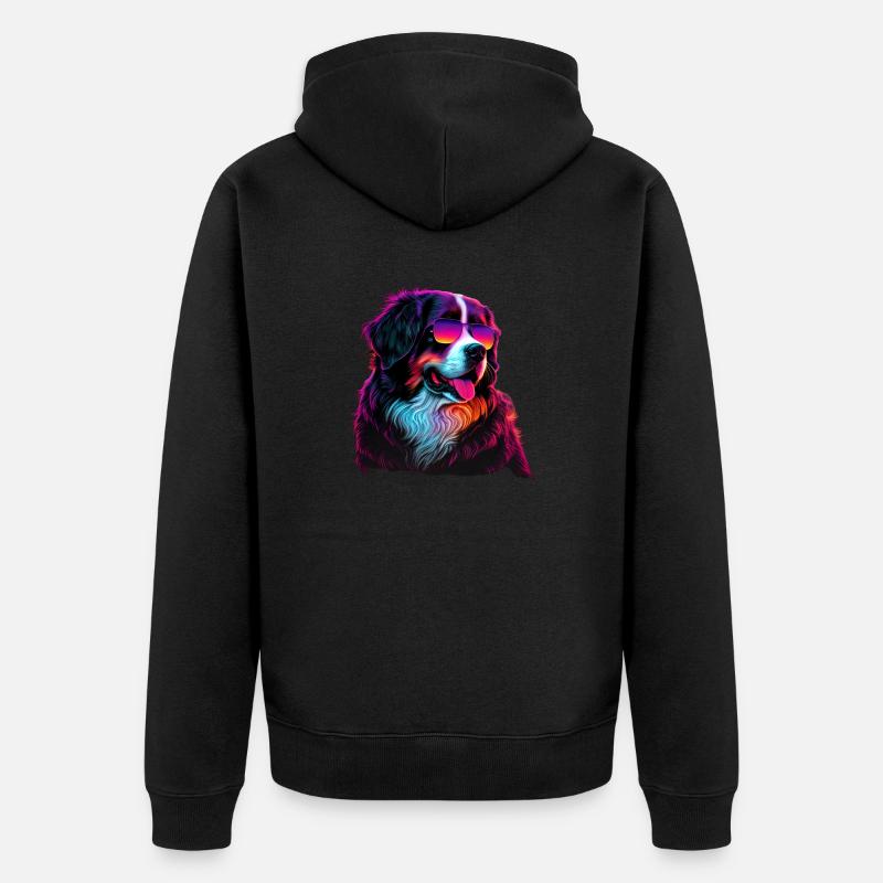 Bouvier Bernois Chiens Bouviers Bernois - Veste à capuche bio Premium Unisexe - noir