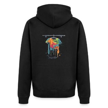 Chemise graffiti - Veste à capuche bio Premium Unisexe - noir - Dos - Nico (187cm)